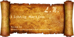 Lichtig Martina névjegykártya